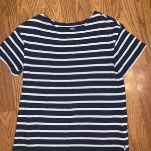 Old Navy Like New navy and white stopped shirt